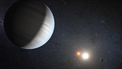 Astronomers with Nasa’s Kepler mission have discovered a star system with multiple planets orbiting two stars.