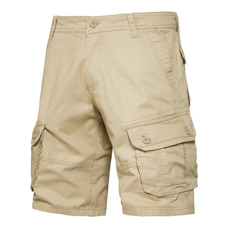 Title 20, Summer New Solid Color Tooling Fifth Pants Comf...