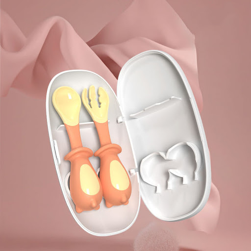 Title 6, Baby Learn To Eat Training Fork Spoon Set, chil...