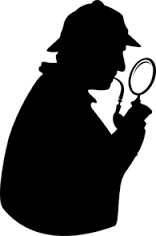 Image result for sherlock holmes magnifying glass silhouette