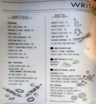 Writer's Cafe menu 2