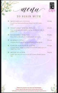 Zoca Cafe menu 2