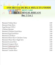 OM Sri Sai Durga Millets Foods menu 3