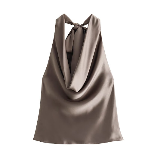 Title 2, Womens Elegant Silk Satin Texture Hanging Coll...