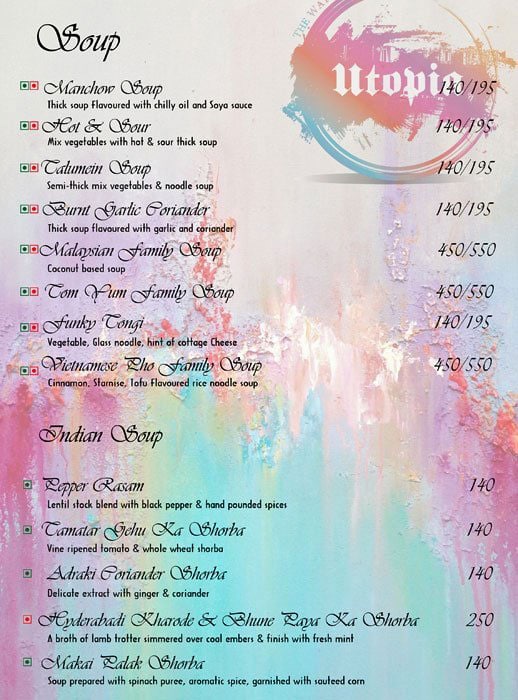 Menu Of Utopia Dine High Lonavala Pune Magicpin