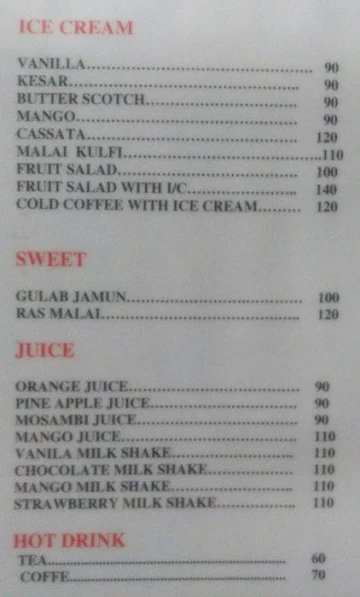 Ashok menu 