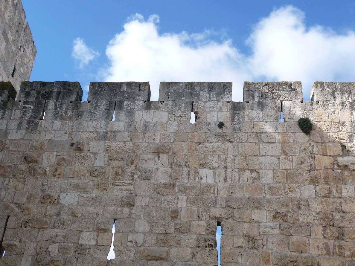 Travel to Israel - Jerusalem. First view of the Old City of Jerusalem, within the walls you see.