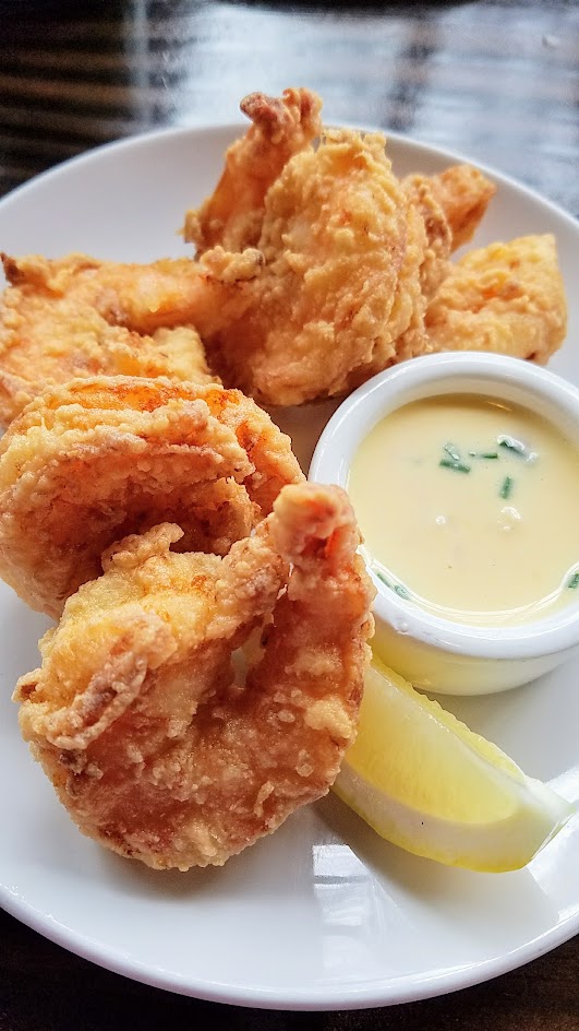 Marukin Ramen Updated Menu, Ebi Karaage, a deep fried tiger shrimp karaage with Japanese style tartar sauce.