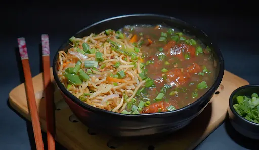 Chicken Manchurian + Veg Hakka Noodles