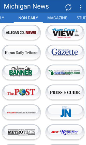 Michigan Newspapers Screen 2