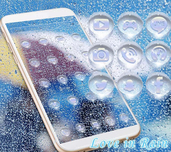 雨中愛情桌面主題壁紙+浪漫雨滴鎖屏(圖9)-速報App