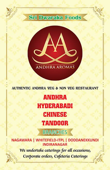 Andhra Aromas menu 