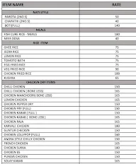 Hotel Karavali menu 1