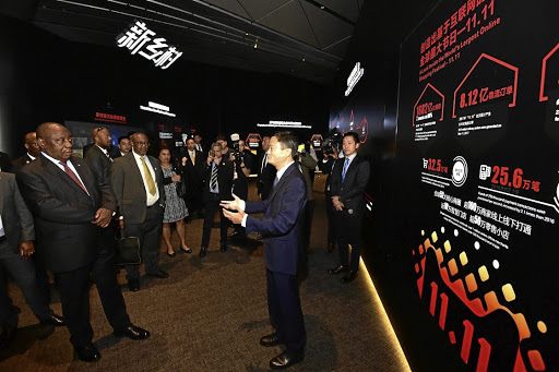 President Cyril Ramaphosa toured museum of the Alibaba Group - a Chinese conglomerate specialising in retail, Internet and technology - to explore investment opportunities with China in September.