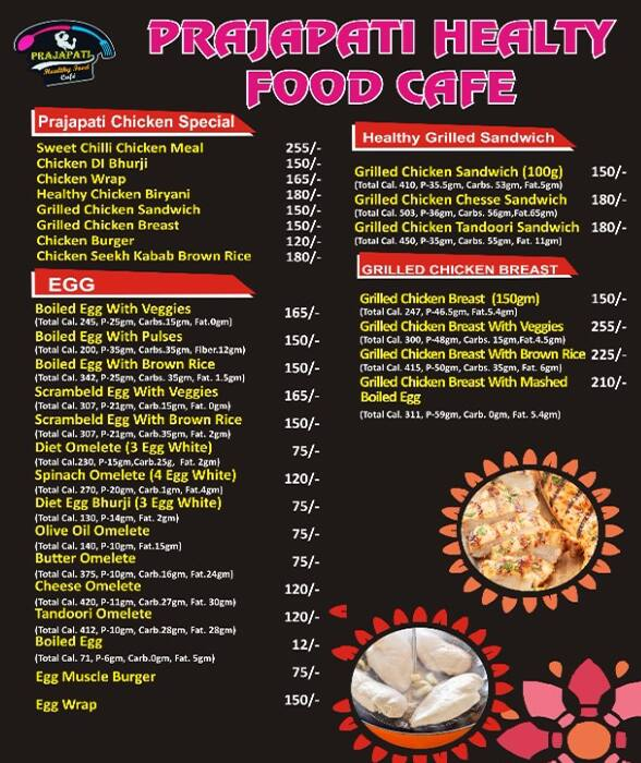 Prajapati Healthy Food Cafe menu 