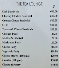 Tea Lounge - The Ashok menu 3