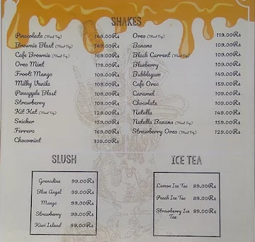 Nutty Waffle menu 