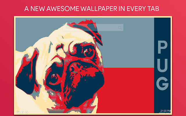 Cute Pugs Wallpaper HD Custom New Tab