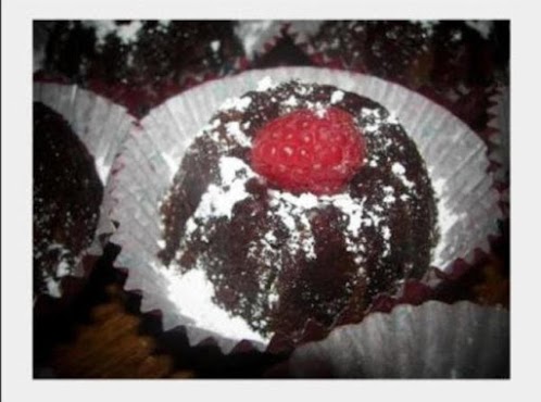 Mini Chocolate Raspberry Rum Cakes