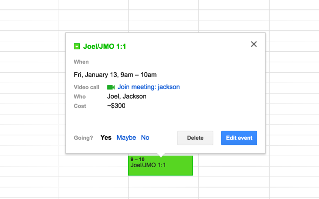 Timecost for Google Calendar Preview image 0