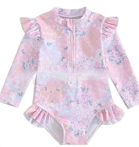 Pink Small Floral One Piece