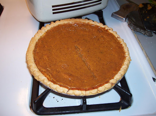  We Have Made This Pumpkin Pie Seems Like Forever. We Had Whipped Cream For On Top Of The Pie.