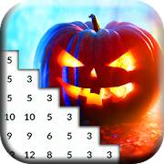 Halloween Color By Number Scary Pixel Art  Icon