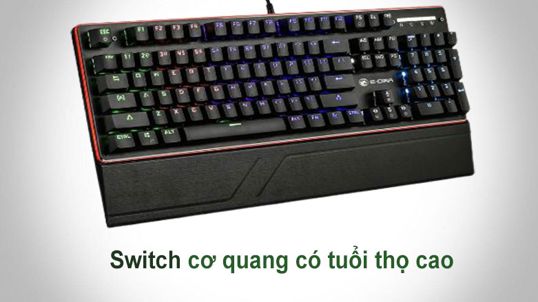 Bàn phím cơ quang học E-Dra EK300 KATANA (Đen) | Switch cơ quang có tuổi thọ cao 