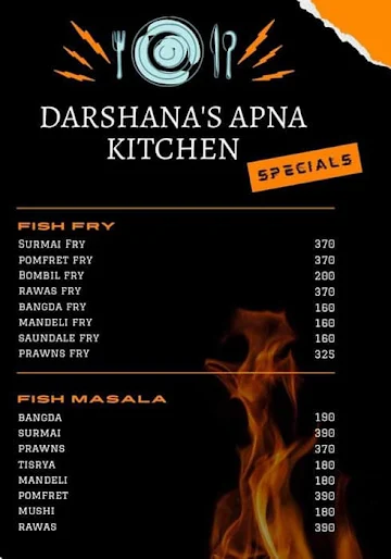 Darshana's Apna Kitchen menu 