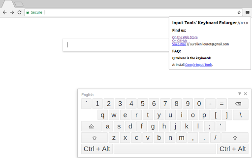 Input Tools' Keyboard Enlarger