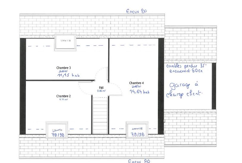  Vente Terrain + Maison - Terrain : 486m² - Maison : 83m² à Ons-en-Bray (60650) 