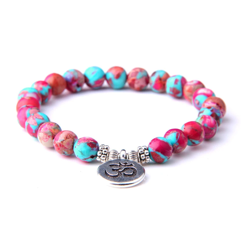 Pulsera de piedra del emperador natural