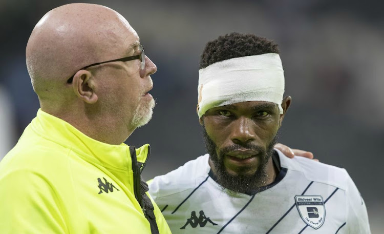 Thulani Hlatshwayo of Bidvest Wits suffered concussion during his side's league match against SuperSport United.