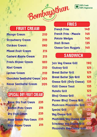 Bombaysthan, Coimbatore menu 1