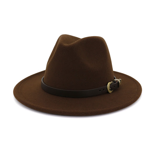 Title 17, Female British Classic Woolen Hat With Big Brim...