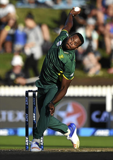 NERVELESS: Andile Phehlukwayo bowling in the ODI series against New Zealand at Seddon Park in Hamilton, New Zealand, during South Africa's recent tour.