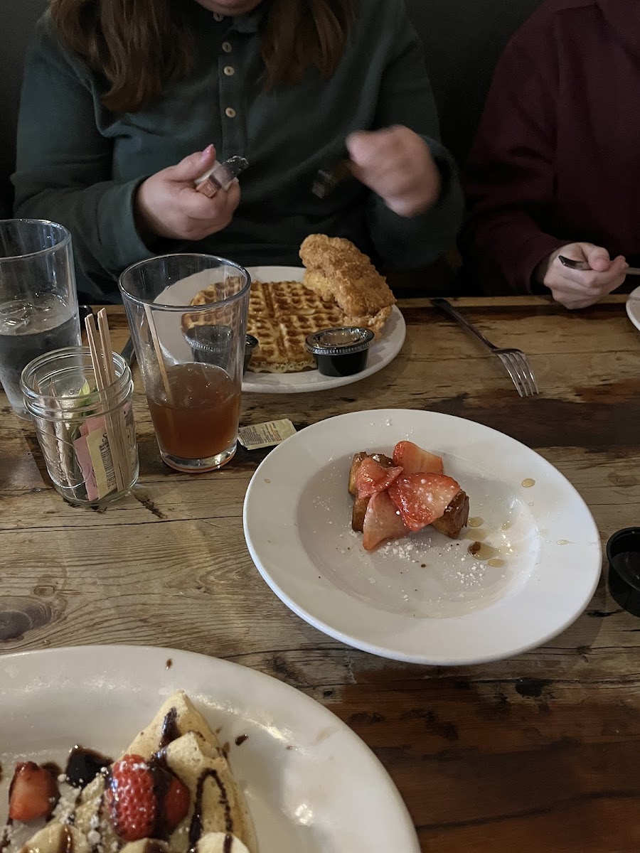 Chicken waffle and French toast bites