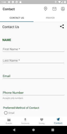 Screenshot ADVANCE: VCBC Church App