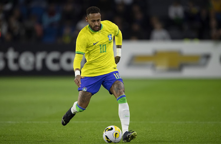 Neymar of Brazil during an international friendly against Ghana at Stade Oceane in Le Havre, France on September 23 2022.