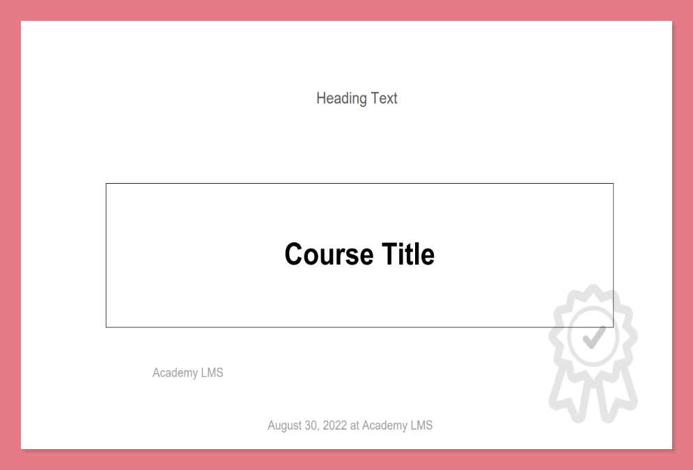 course title 