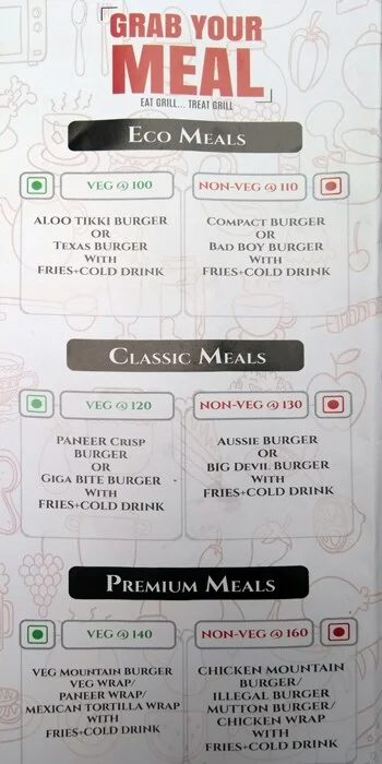 Grill Masters menu 