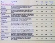 The Cake World menu 3