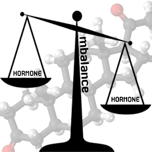 Hormone imbalance symptom sign logo