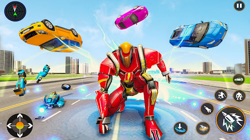 Screenshot Helicopter Robot Car Game 3d