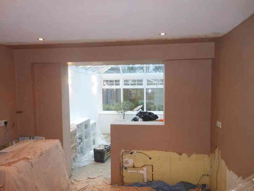 After skim, ready for decorating and new kitchen to be installed