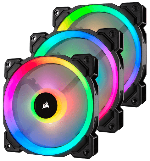 Quạt CORSAIR LL120 RGB 120mm (3fan + Lighting node Pro)