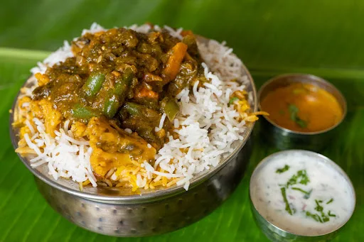 Gongura Paneer & Vegetable Biryani