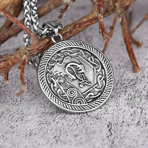 Title 4, Motorcycle Dragon Titanium Steel Pendant for Bi...