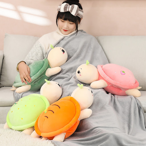 Title 4, Cute Cartoon Little Turtle Plush Toy. A soft an...