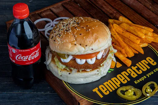 Chicken Burger + Peri Peri Fries (M) + Drink